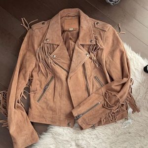 Blank NYC suede fringe jacket